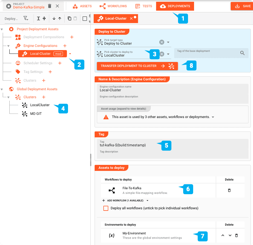 Deployment to local cluster setup