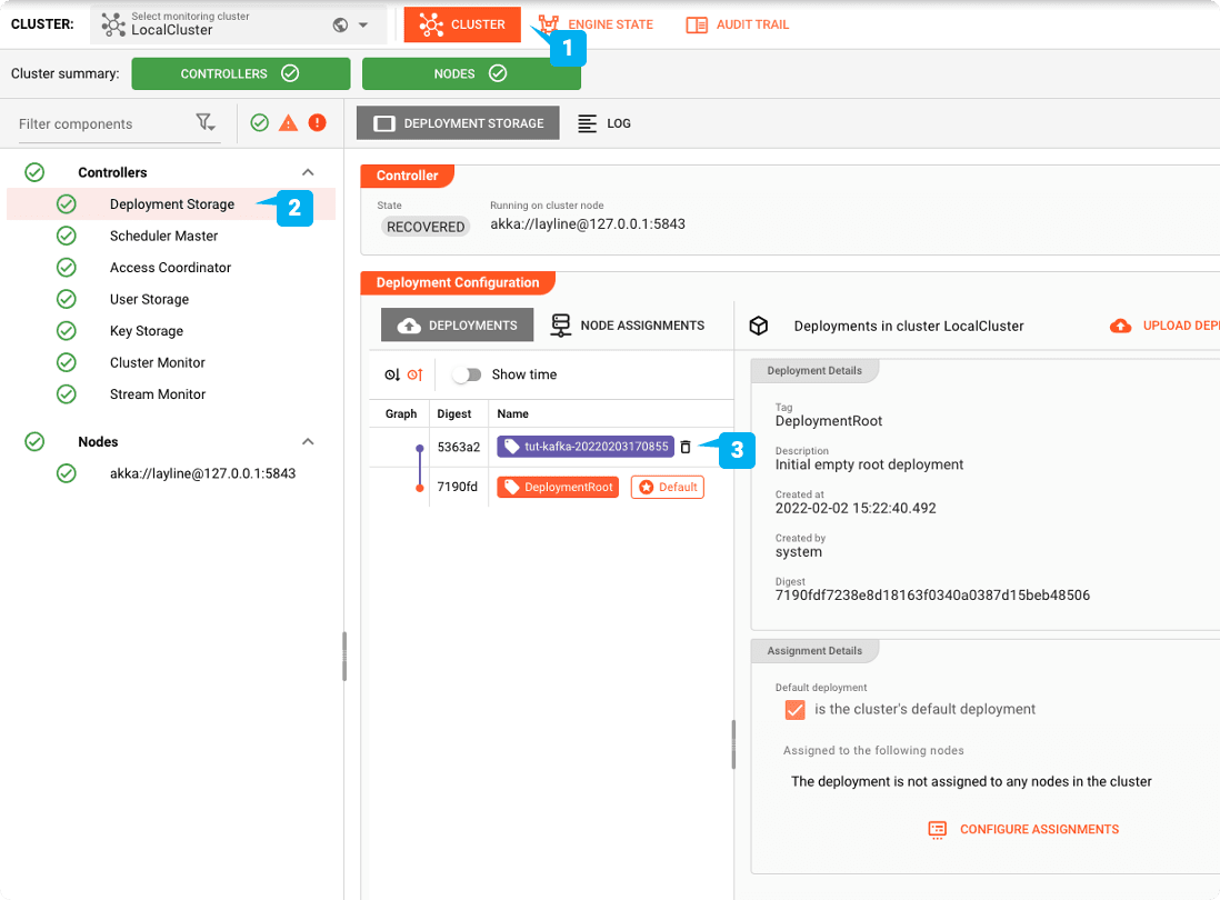 Activating a Deployment setup