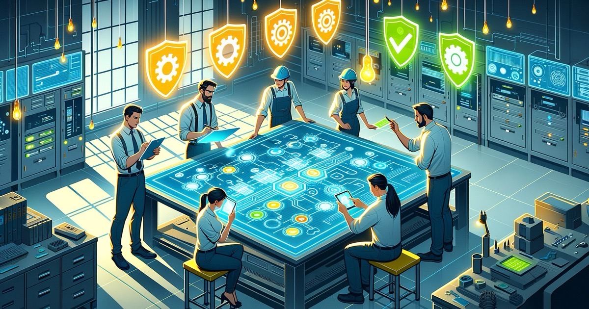 Engineers collaborating with the five resilience patterns