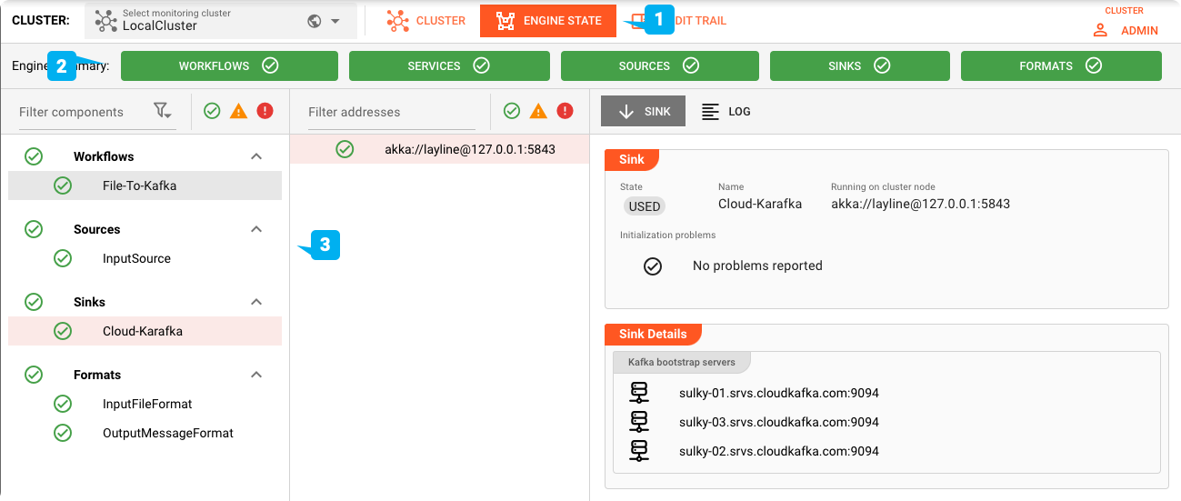 Engine status with Deployment activated