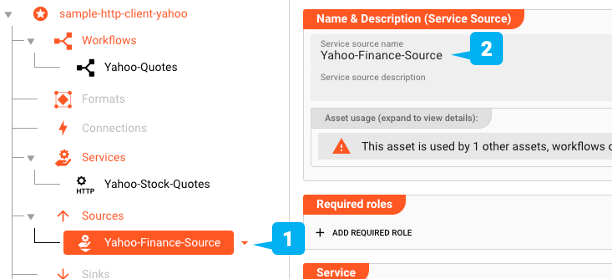 Configuring the Service-Source