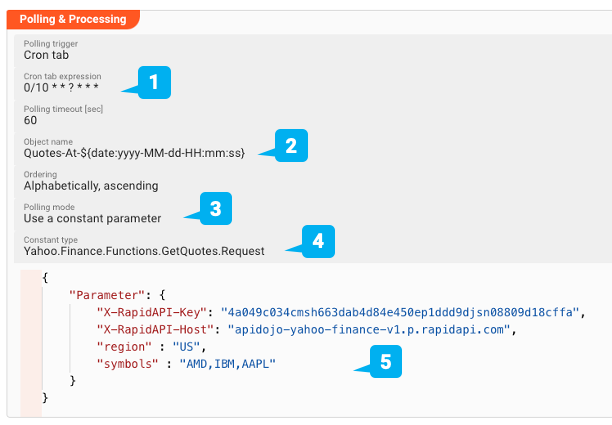 Configuring Polling and Processing Parameters