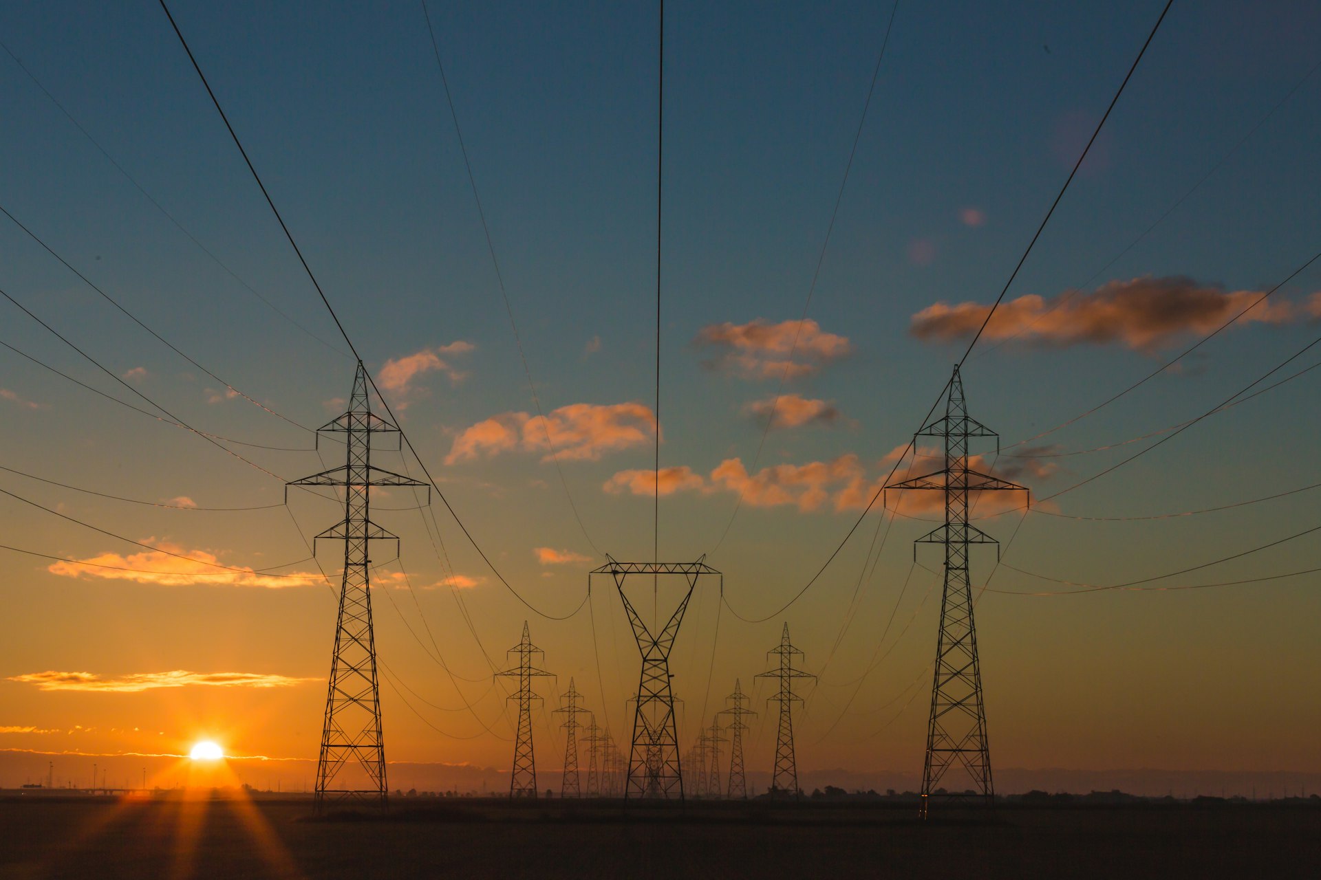 Electrical substation with transformers and power infrastructure